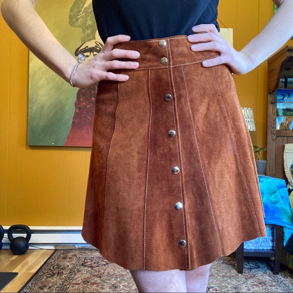 *Vintage* Camel Suede Skirt